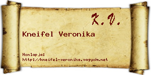 Kneifel Veronika névjegykártya